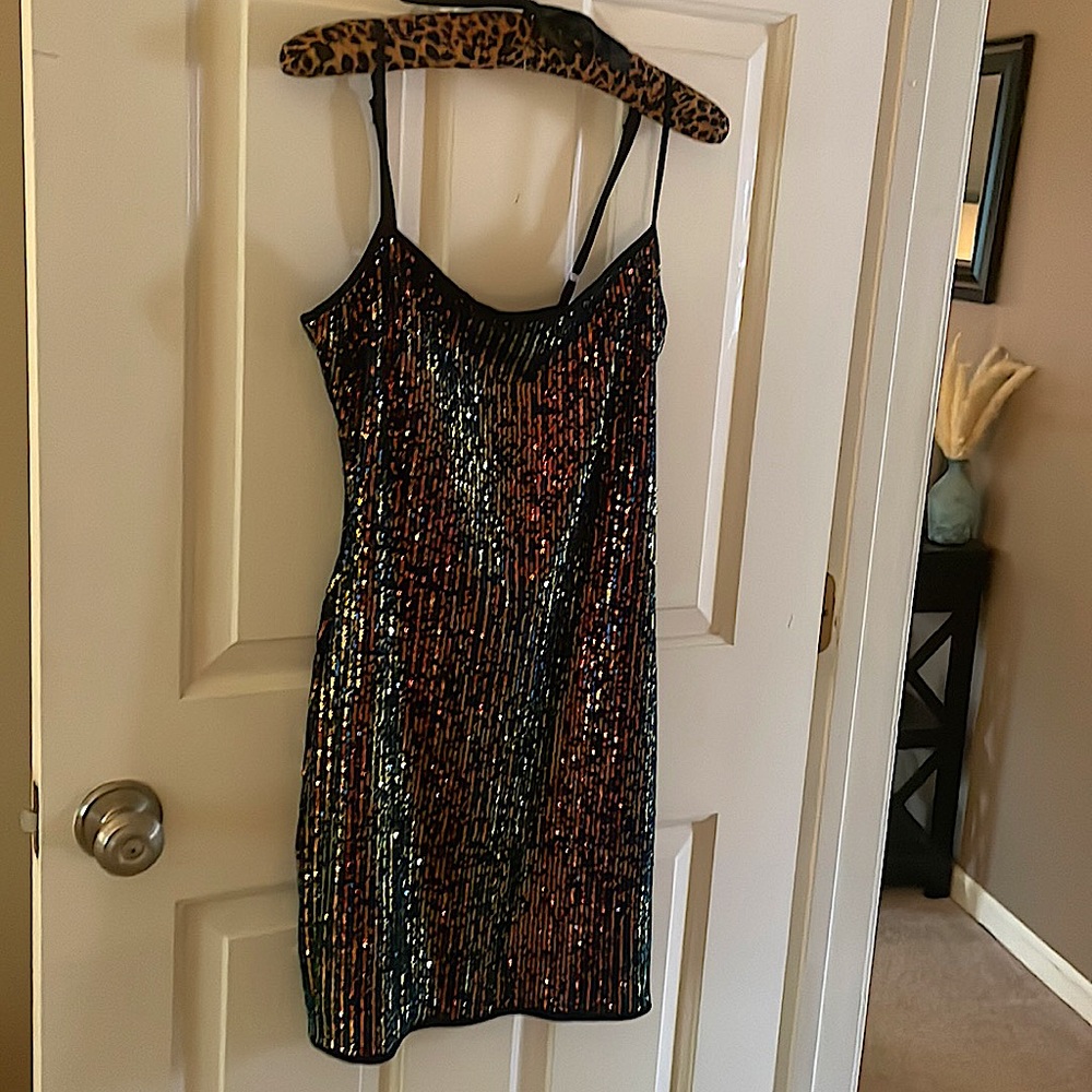 SHEIN Multi-color Sequin Mini Dress